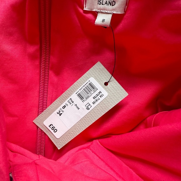 River Island Floral Zebra Print Off The Shoulder Midi Dress - Picture 5 of 7